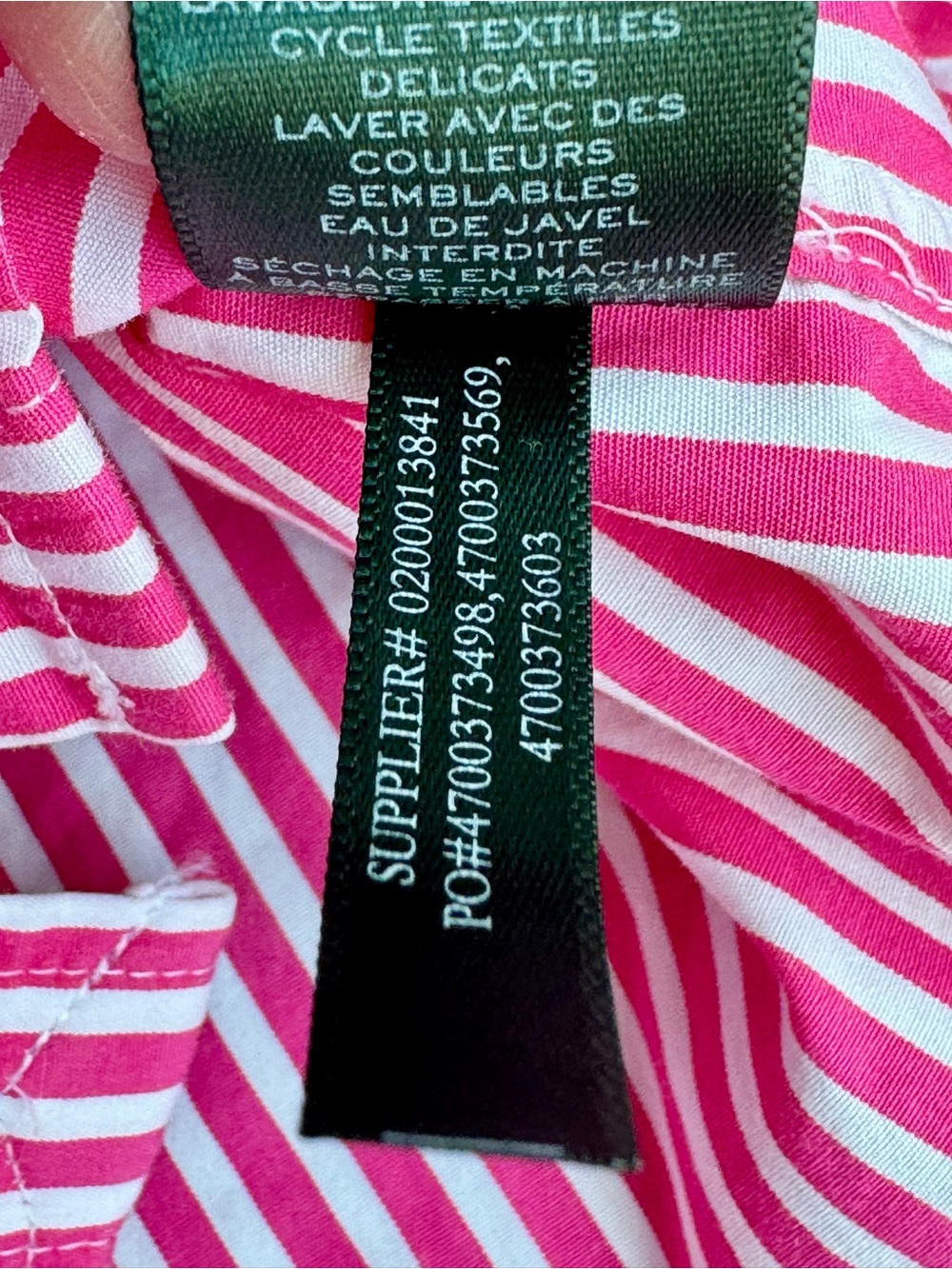 Preppy Lauren Ralph Lauren Pink Stripe Cotton LRL embroidery Button Down Shirt - Picture 7 of 13